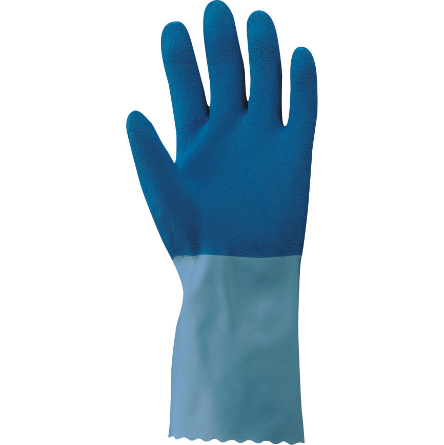 Guanto di protezione sostanze chimiche in lattice naturale - GRAP BLU 12 paia