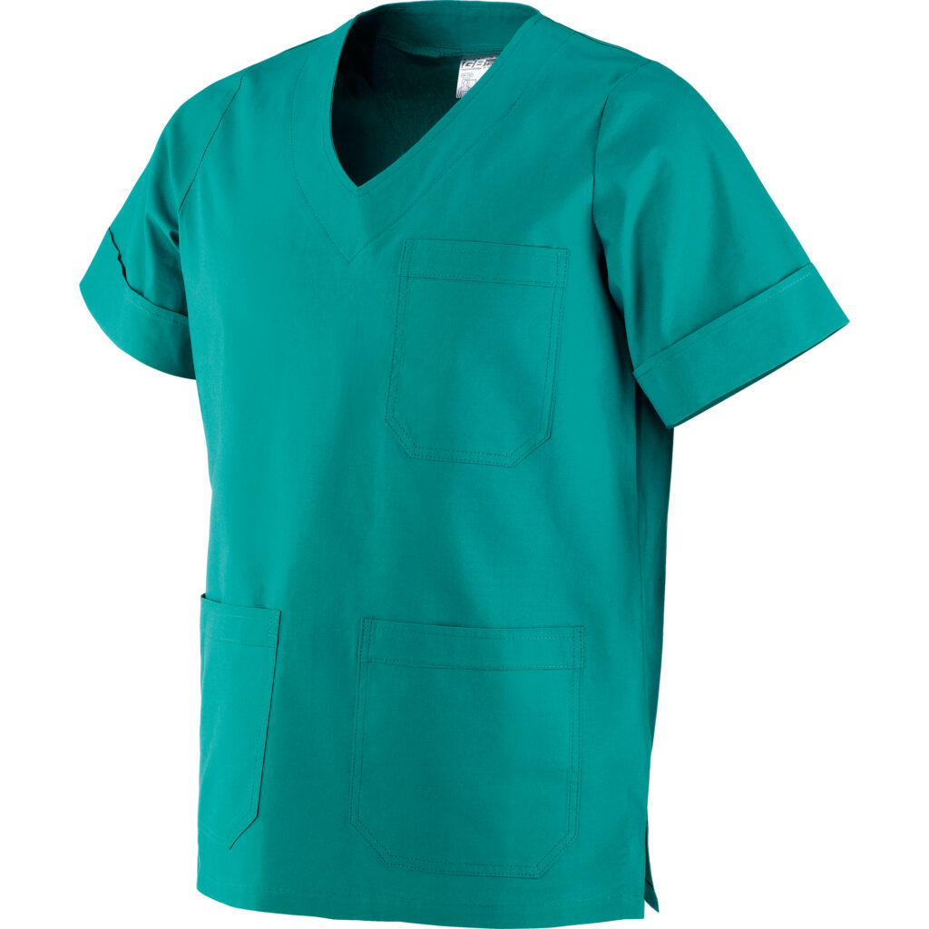 Casacca uso Medico verde in tessuto 100% cotone