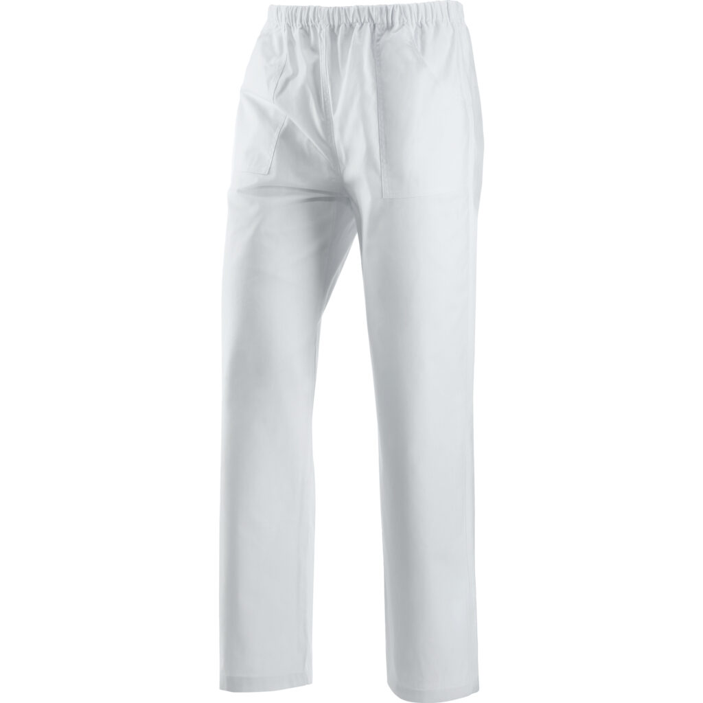 Pantalone uso Medico bianco in tessuto 100% cotone