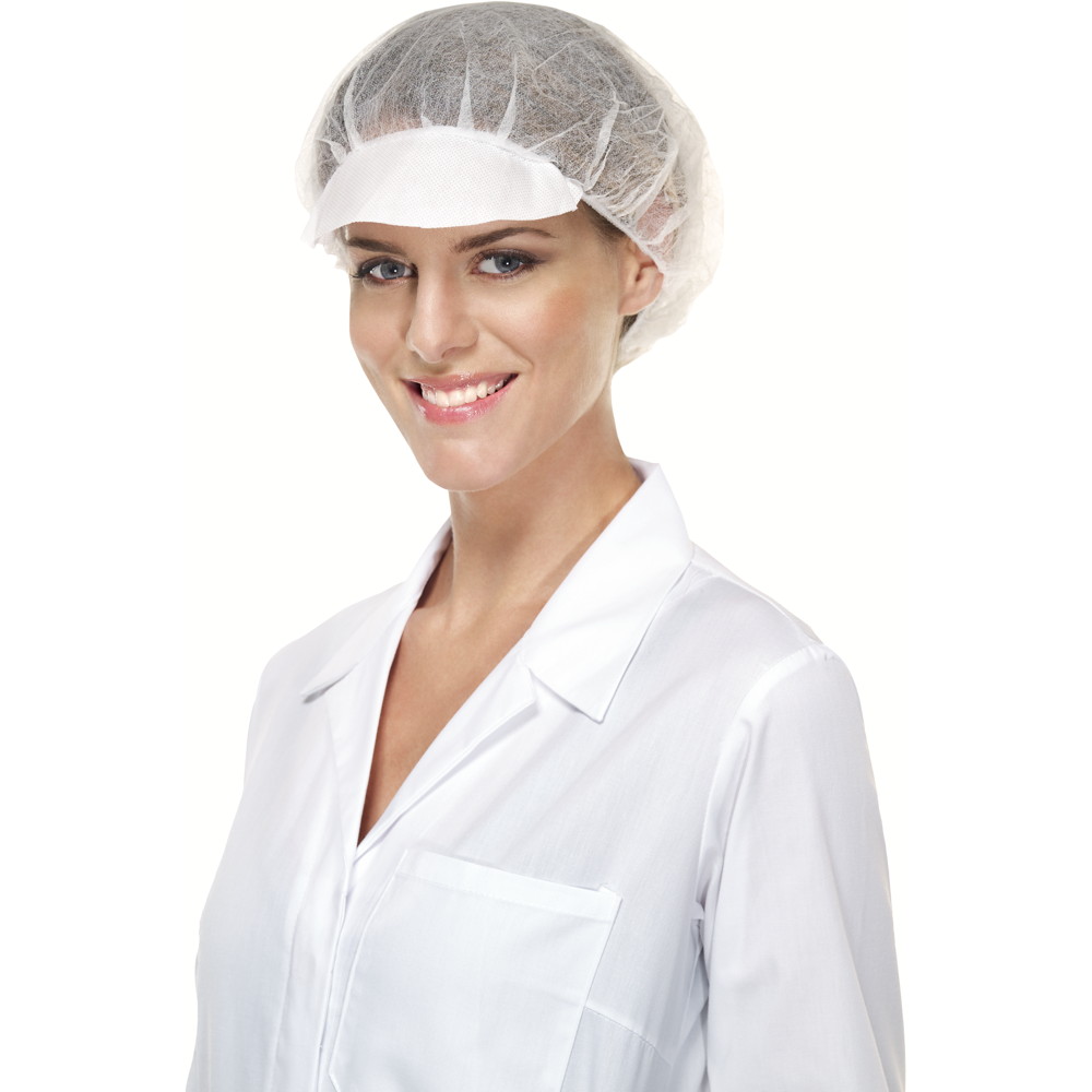 Cappello monouso con visiera in 100% polipropilene PO112 100 pezzi